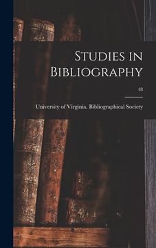 portada Studies in Bibliography; 48 (en Inglés)