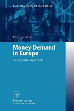 portada money demand in europe: an empirical approach (en Inglés)