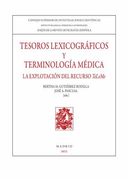 portada Tesoros Lexicograficos y Terminologia Medica: La Explotacion del Recurso Teleme