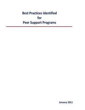 portada Best Practices Identified for Peer Support Programs (en Inglés)