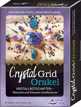 portada Crystal-Grid-Orakel? Kristallbotschaften? Wünsche und Visionen Manifestieren: - 40 Karten mit Anleitung (en Alemán)