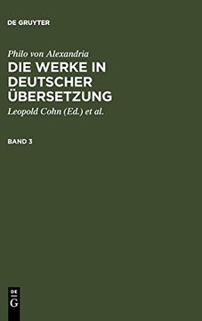 portada Philo von Alexandria: Die Werke in Deutscher Übersetzung. Band 3 (in German)
