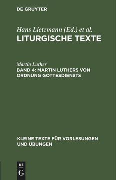 portada Martin Luthers von Ordnung Gottesdiensts (in German)