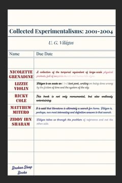 portada Collected Experimentalisms: 2001-2004 (en Inglés)