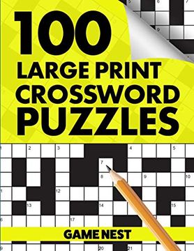 portada 100 Large Print Crossword Puzzles: Puzzle Book for Adults (en Inglés)