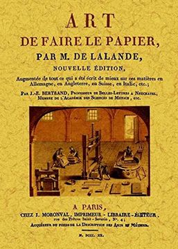 portada Art de Faire le Papier (in French)