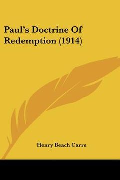 portada paul's doctrine of redemption (1914) (in English)
