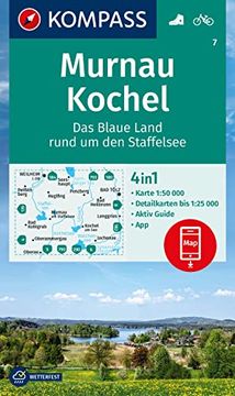 portada Kompass Wanderkarte 7 Murnau, Kochel - das Blaue Land Rund um den Staffelsee 1: 50. 000 (en Alemán)