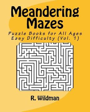 portada Meandering Mazes: Puzzle Books for All Ages - Easy Difficulty