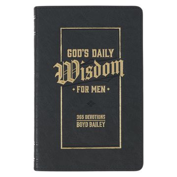portada God's Daily Wisdom for Men 365 Devotions Faux Leather (in English)
