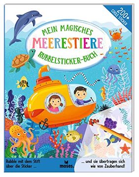 portada Mein Magisches Rubbelsticker-Buch Meerestiere: Rubble mit dem Stift Über die Sticker (en Alemán)