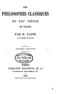 portada Les philosophes classiques du XIX siècle en France (French Edition)