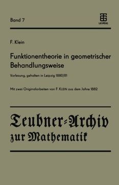 portada Funktionentheorie in geometrischer Behandlungsweise: Vorlesung, gehalten in Leipzig 1880/81 (Teubner-Archiv zur Mathematik) (German Edition)