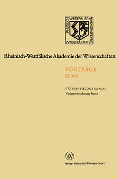 portada Variationsrechnung heute (in German)