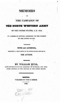 portada Memoirs of the Campaign of the North Western Army of the United States, A.D. 1812