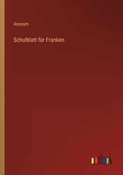 portada Schulblatt für Franken (en Alemán)