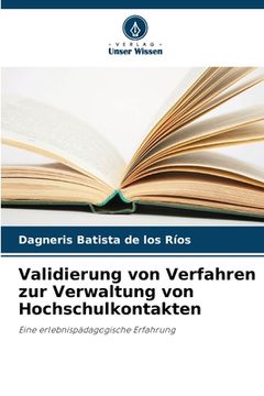 portada Validierung von Verfahren zur Verwaltung von Hochschulkontakten (en Alemán)