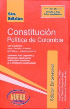 portada Constitucion Politica de Colombia