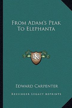 portada from adam's peak to elephanta (en Inglés)