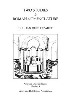 portada Two Studies in Roman Nomenclature (en Inglés)
