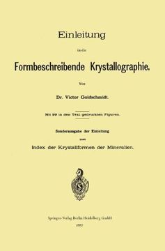 portada Einleitung in die Formbeschreibende Krystallographie