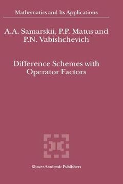 portada difference schemes with operator factors (en Inglés)