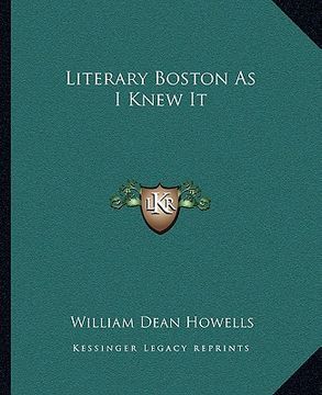 portada literary boston as i knew it (in English)