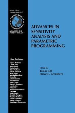 portada Advances in Sensitivity Analysis and Parametric Programming (in English)