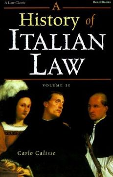 portada a history of italian law: volume ii (en Inglés)