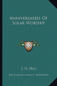 portada anniversaries of solar worship (in English)