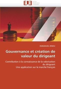 portada Gouvernance Et Creation de Valeur Du Dirigeant