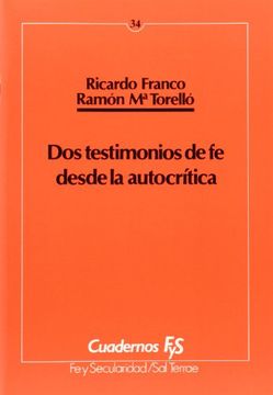portada Dos testimonios de fe desde la autocrítica (Cuadernos FyS) (in Spanish)