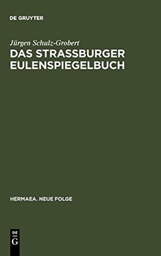 portada Das Straßburger Eulenspiegelbuch (Hermaea. Neue Folge) 
