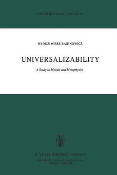 portada Universalizability: A Study in Morals and Metaphysics (en Inglés)