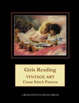 portada Girls Reading: Vintage Art Cross Stitch Pattern (en Inglés)
