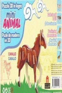portada Caballo Mini Animal Puzle de Madera en 3d