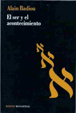 portada El ser y el Acontecimiento (in Spanish)
