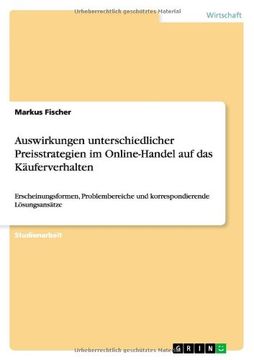 portada Auswirkungen unterschiedlicher Preisstrategien im Online-Handel auf das Käuferverhalten (German Edition)