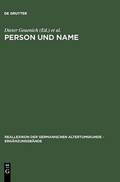 portada Person und Name (Reallexikon der Germanischen Altertumskunde - Ergänzungsbänd) 