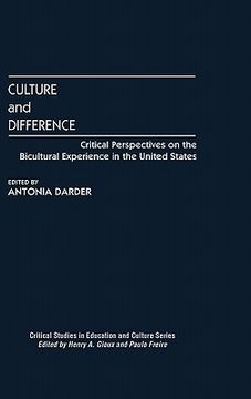 portada culture and difference: critical perspectives on the bicultural experience in the united states (in English)