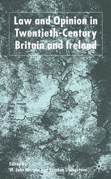 portada Law and Opinion in Twentieth Century Britain and Ireland (in English)