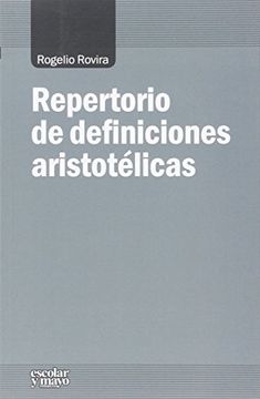 portada Repertorio de Definiciones Aristotelicas (in Spanish)