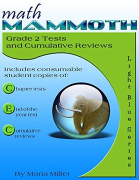 portada Math Mammoth Grade 2 Tests and Cumulative Reviews (en Inglés)