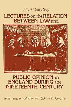 portada lectures on the relation between law and public opinion in england during the nineteenth century (en Inglés)