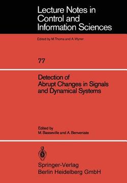 portada detection of abrupt changes in signals and dynamical systems (en Inglés)