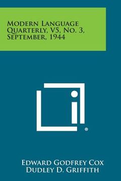 portada Modern Language Quarterly, V5, No. 3, September, 1944 (en Inglés)