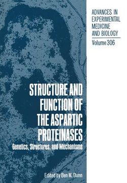portada Structure and Function of the Aspartic Proteinases: Genetics, Structures, and Mechanisms (en Inglés)