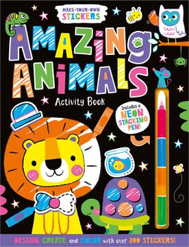 portada Make-Your-Own Stickers Amazing Animals Activity Book (en Inglés)