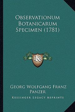 portada Observationum Botanicarum Specimen (1781) (en Latin)