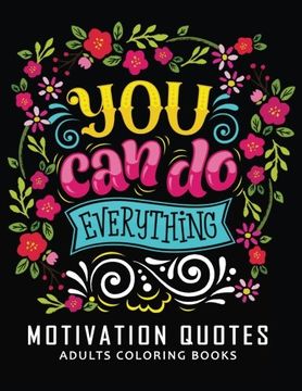 portada Motivation Quotes Adults Coloring Books: Stress-Relief Adults Coloring Book for Grown-Ups 